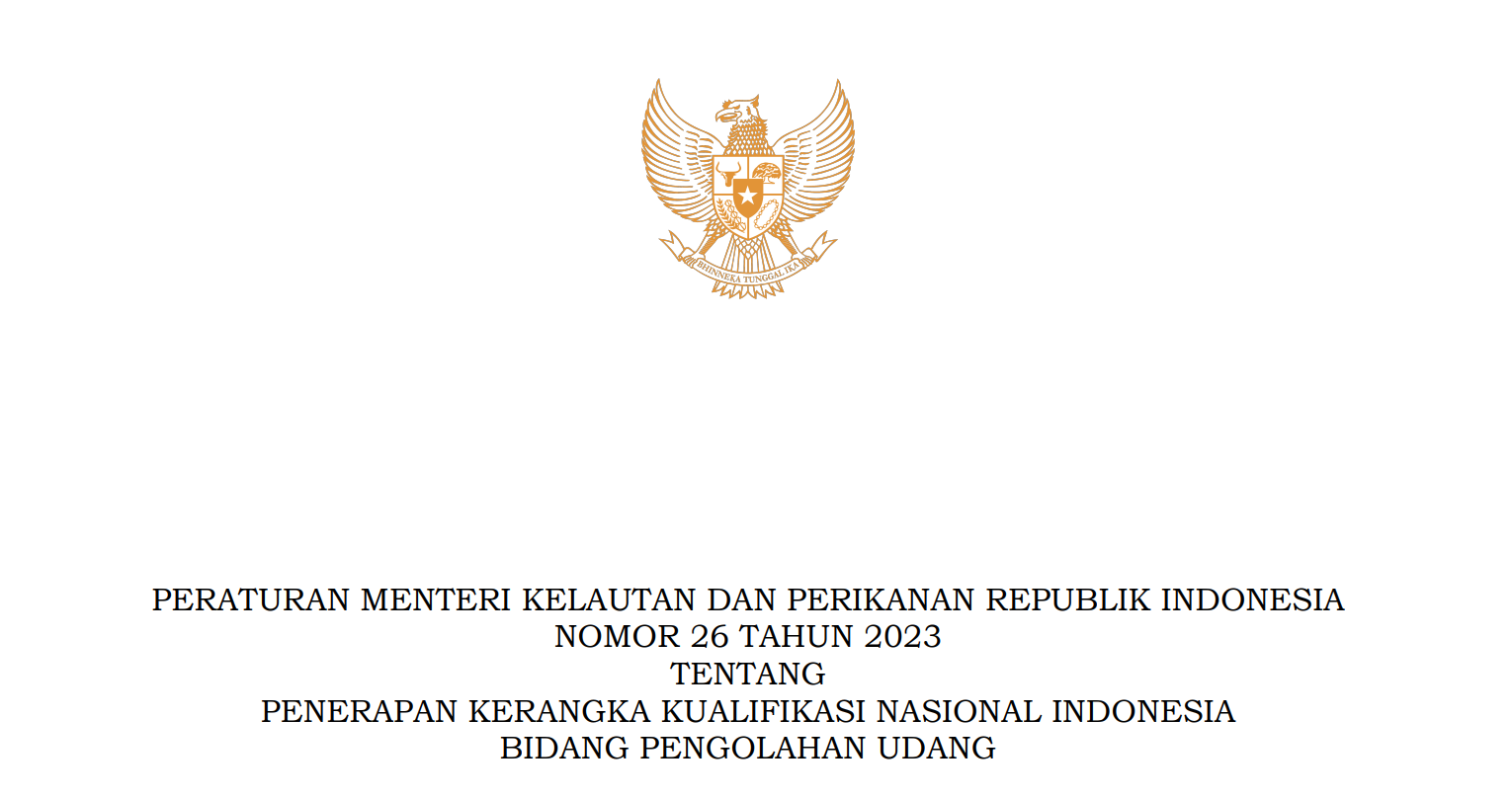 Penerapan Kerangka Kualifikasi Nasional Indonesia Bidang Pengolahan Udang